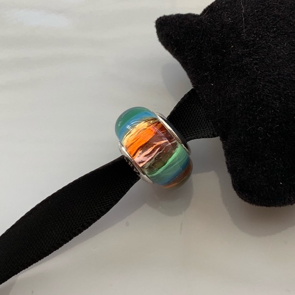 NEW🌸#217-Murano Glass Bead, Multi Color Prisms - Picture 4 of 8